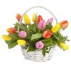 Фото товара 15 тюльпанов в корзине в Покровске