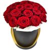 Фото товара 21 роза в шляпной коробке в Покровске