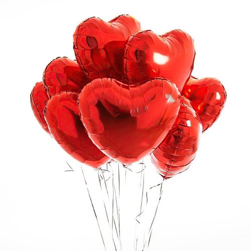 Фото товара Шарики фольгированные в форме сердца поштучно в Покровске
