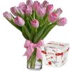 Фото товара 101 красный тюльпан в коробке в Покровске