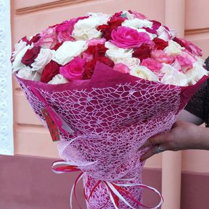 101 роза разных цветов в Покровске фото