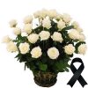 Фото товара 100 белых роз в корзине в Покровске