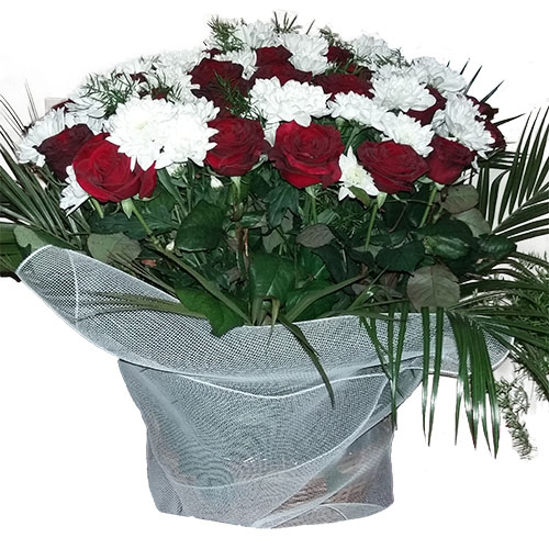 Фото товара Корзина "Цветы и вуаль" в Покровске