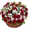 Фото товара 100 алых роз "Пламя" в корзине в Покровске