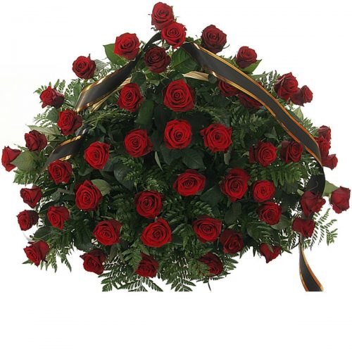 Фото товара 70 красных роз в корзине в Покровске
