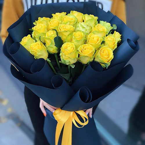 Фото товара Траурный букет жёлтых роз в Покровске