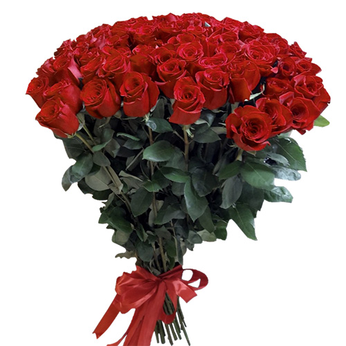 Фото товара 101 роза "Фридом" метровая в Покровске