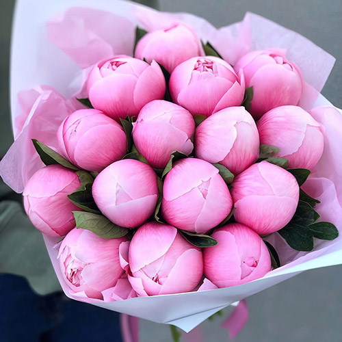 Фото товара 15 розовых пионов в Покровске