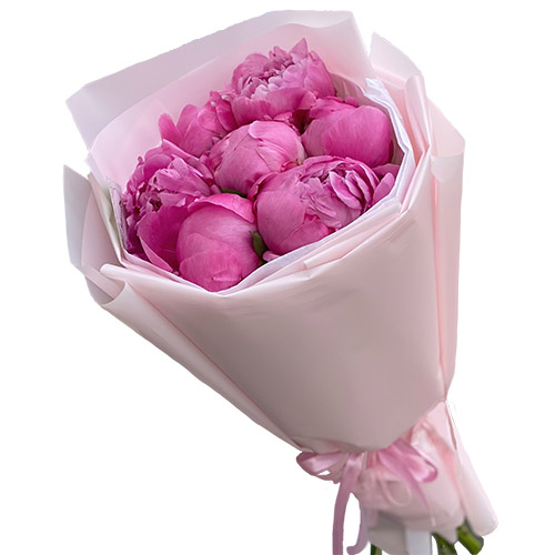 Фото товара 7 розовых пионов в Покровске