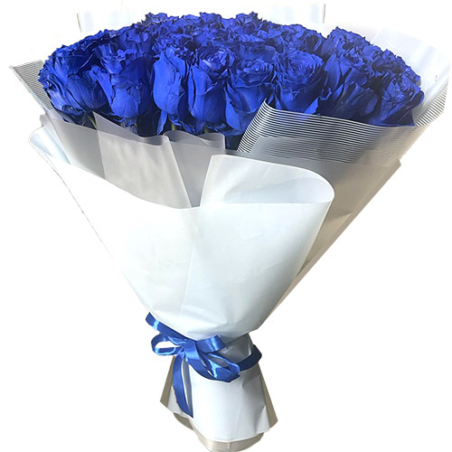 Фото товара 33 голубые розы (Эквадор) в Покровске