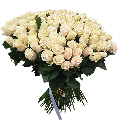 Фото товара Букет из 101 кремовой розы в Покровске