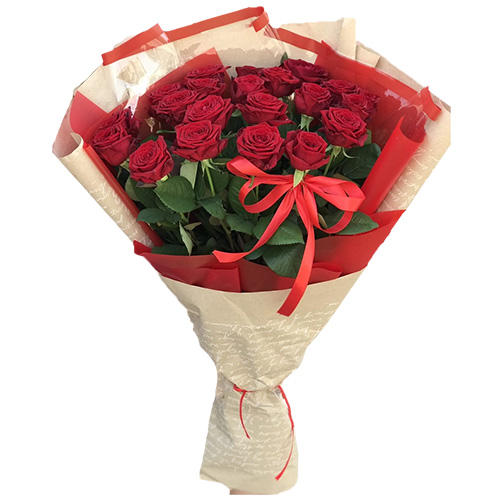 Фото товара Букет роз 21 красная в Покровске